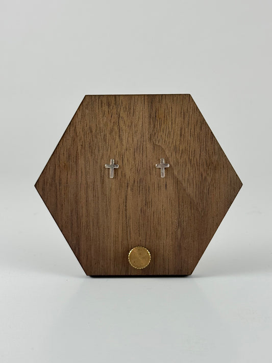 Tiny Cross Stud Earrings